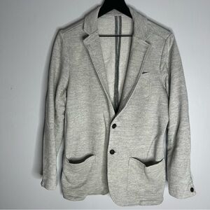 Faherty Inlet Knit Blazer Mens Medium Tall Heather Gray